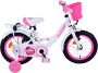 Volare Ashley Kinderfiets Meisjes 14 inch Wit Twee Handremmen - Thumbnail 2