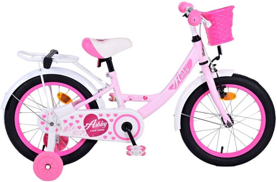 Volare Ashley 16 Inch 23 cm Meisjes Terugtraprem Lichtroze Wit