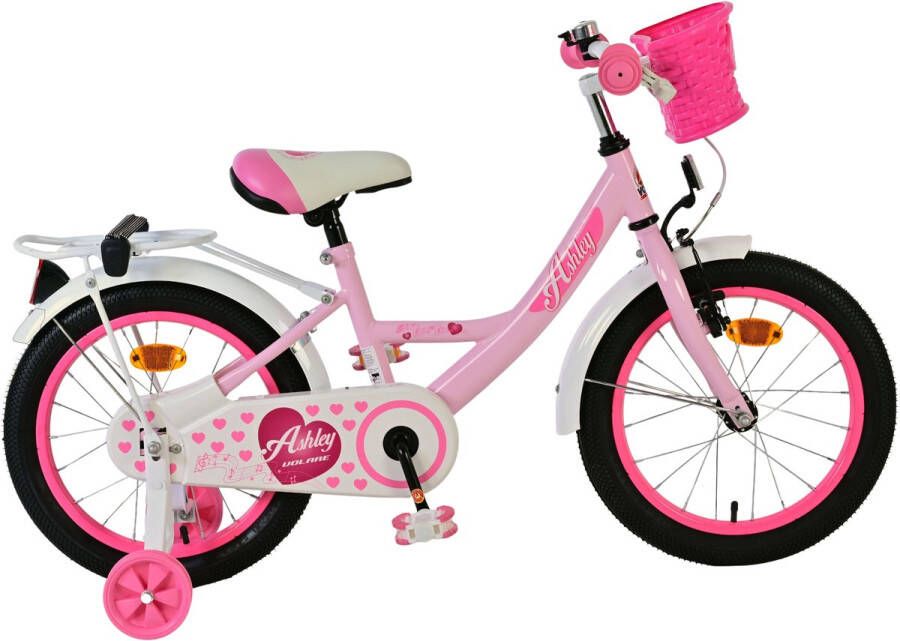 Volare Ashley 16 Inch 23 cm Meisjes Terugtraprem Lichtroze Wit