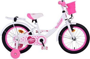 Volare Ashley 16 Inch 23 cm Meisjes Terugtraprem Wit Roze