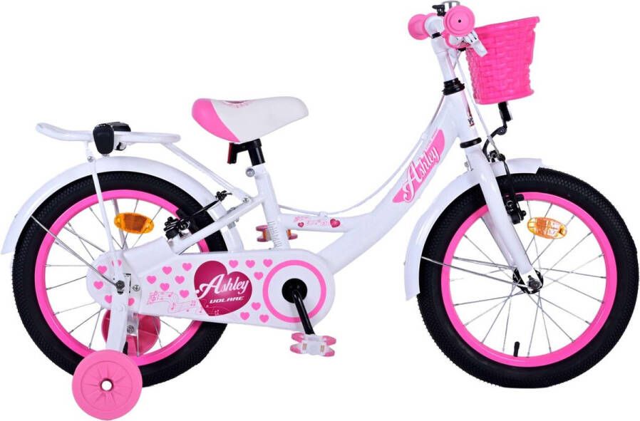 volare Ashley Kinderfiets Meisjes 16 inch Wit Twee Handremmen