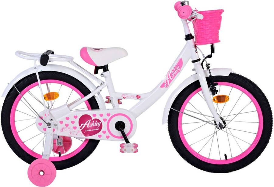 Volare Ashley 18 Inch 25 cm Meisjes Terugtraprem Wit Roze