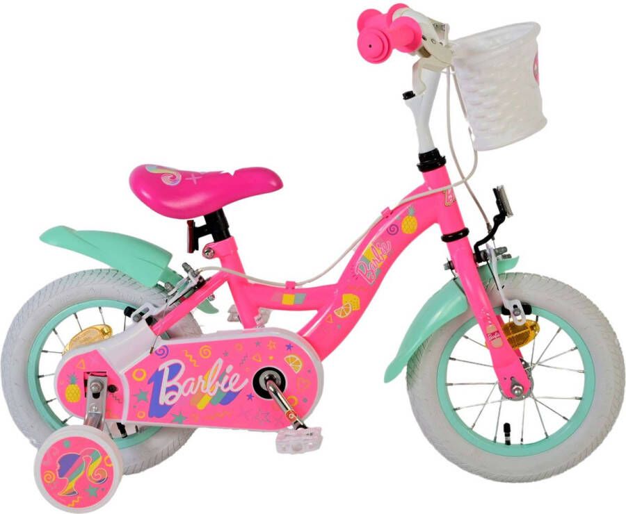 volare Barbie Kinderfiets Meisjes 12 inch Roze Twee Handremmen