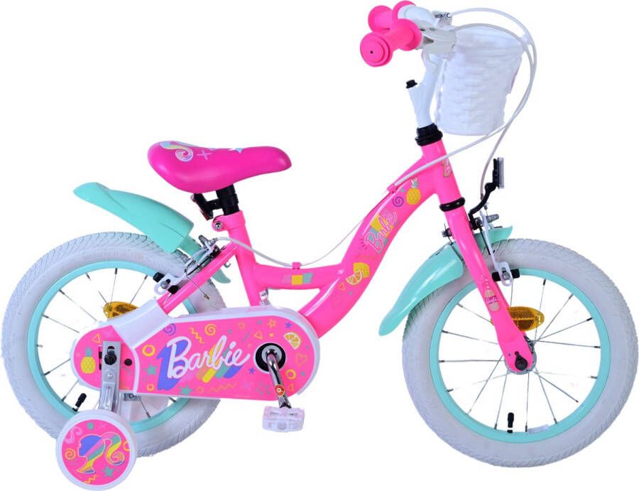 volare Barbie Kinderfiets Meisjes 14 inch Roze Twee handremmen