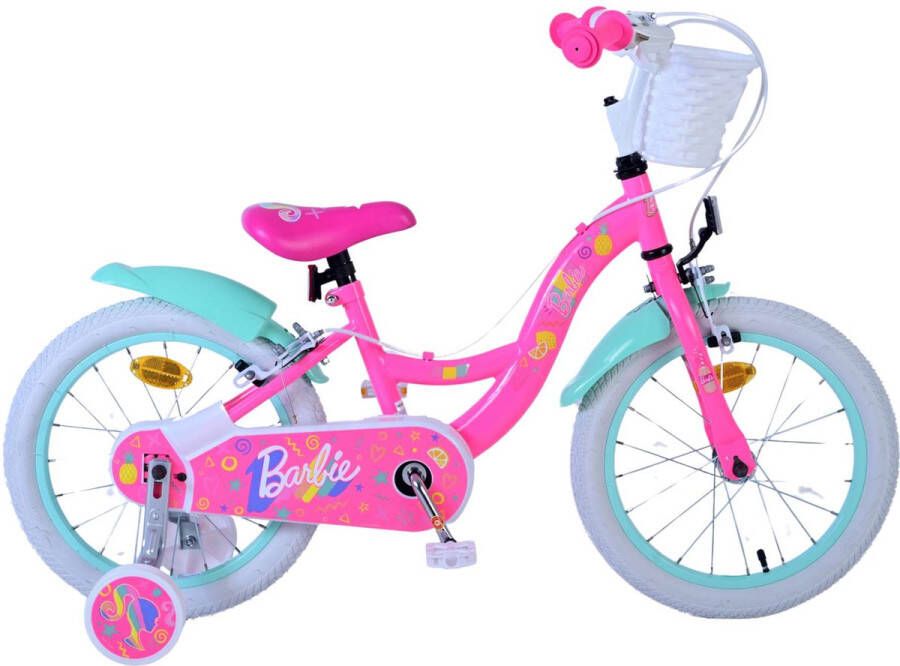 Volare Barbie Kinderfiets Meisjes 16 inch Roze Twee handremmen