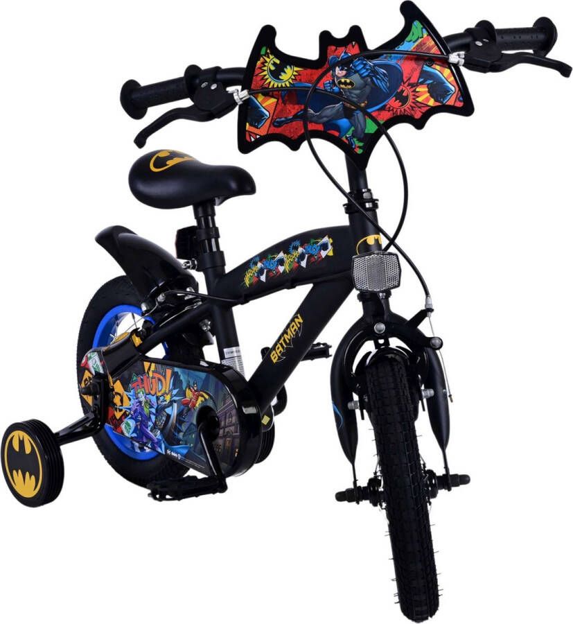 volare Batman Kinderfiets Jongens 12 inch Zwart Twee handremmen