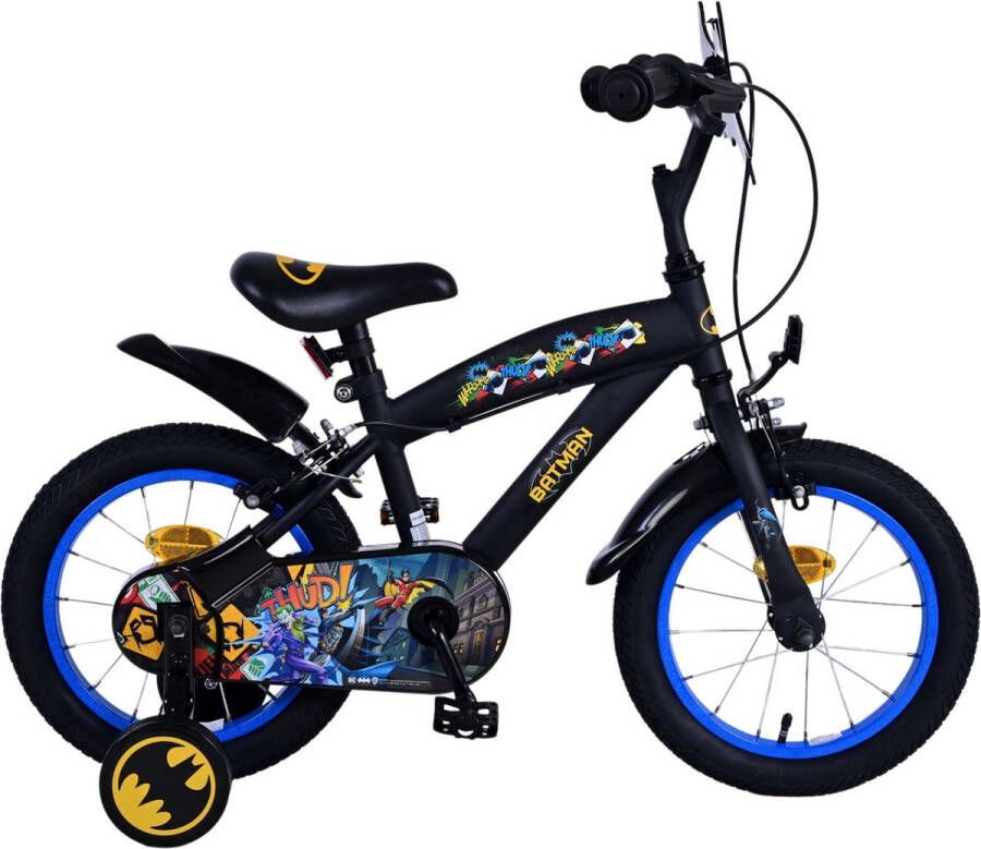 Volare Batman Kinderfiets Jongens 14 inch Zwart Twee handremmen