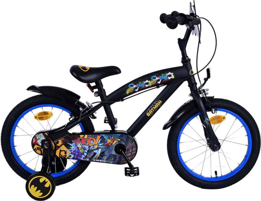 volare Batman Kinderfiets Jongens 16 inch Zwart Twee handremmen