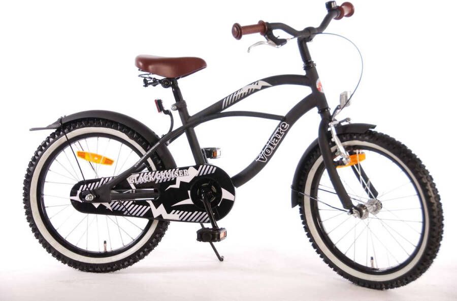 Volare Black Cruiser Kinderfiets Jongens 18 inch Zwart 95% afgemonteerd