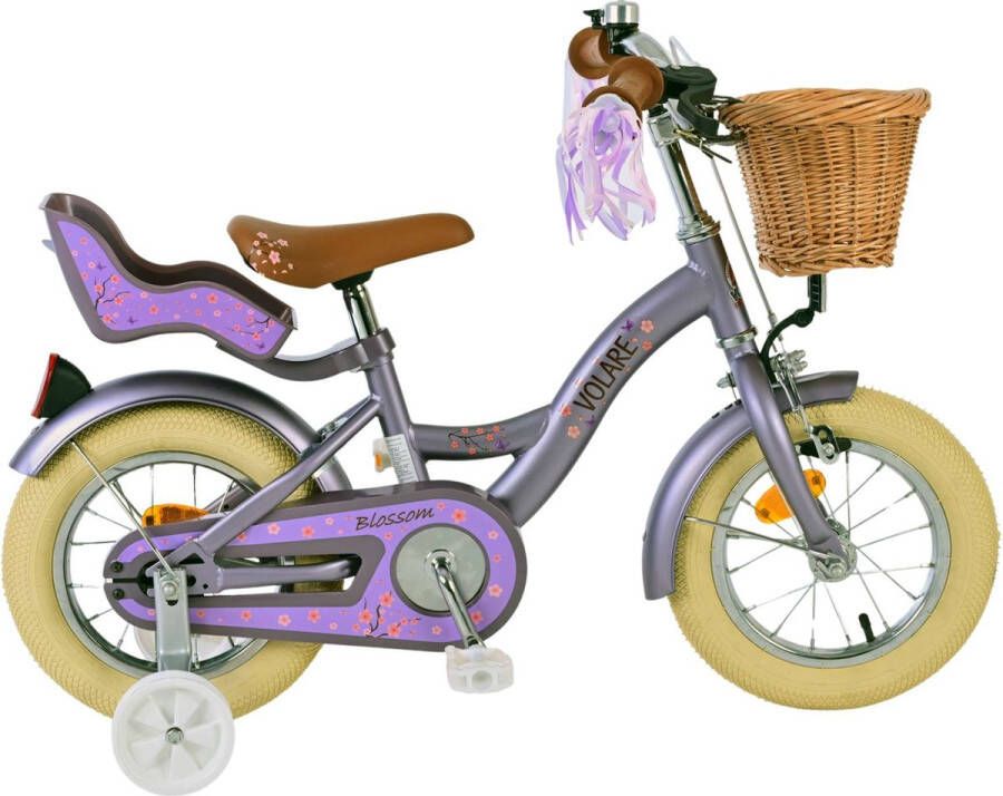 Volare Blossom Kinderfiets Meisjes 12 inch Paars