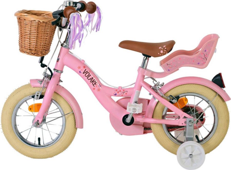 Volare Blossom Kinderfiets Meisjes 12 inch Roze Twee handremmen