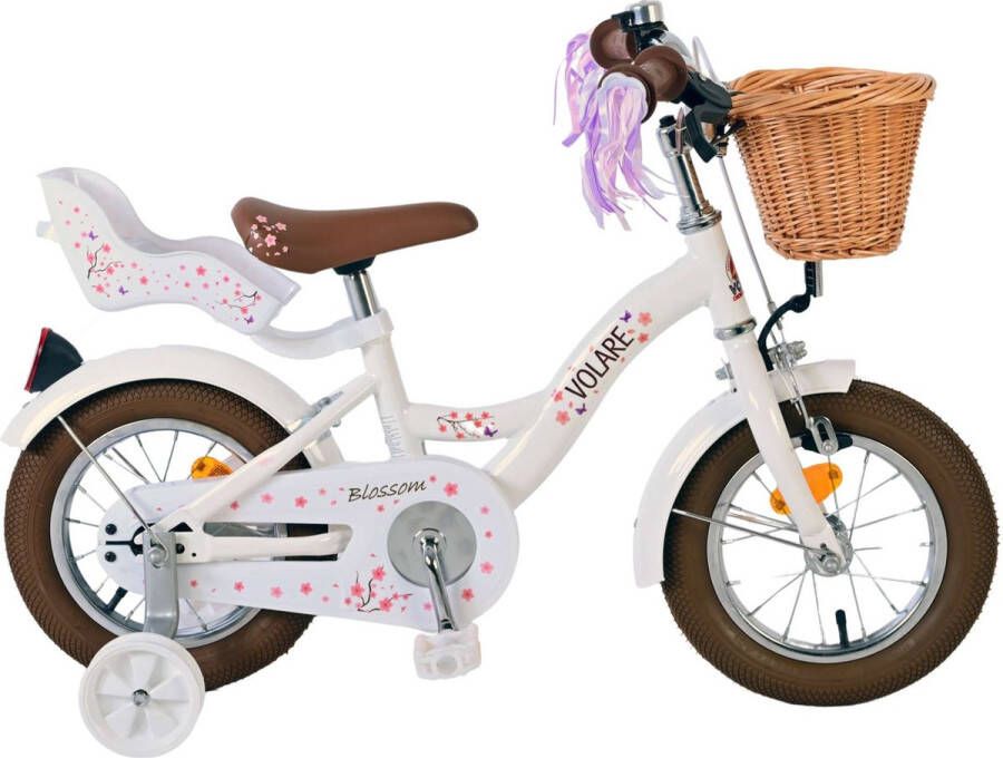 Volare Blossom Kinderfiets Meisjes 12 inch Wit