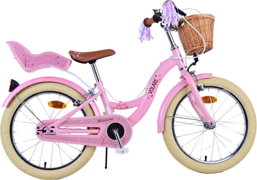 volare Blossom Kinderfiets Meisjes 18 inch Roze Twee handremmen