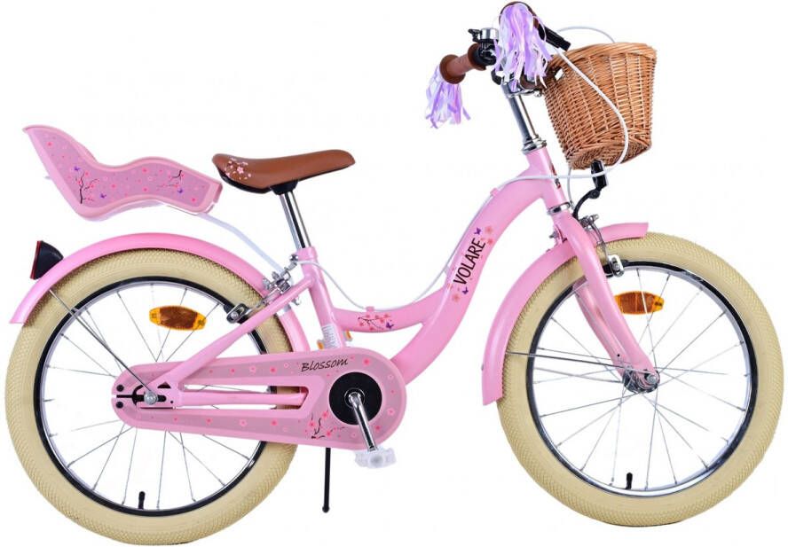 Volare Blossom Kinderfiets Meisjes 18 inch Roze Twee handremmen