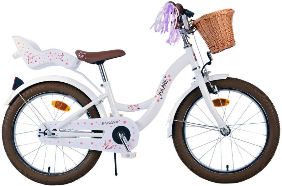 volare Blossom Kinderfiets Meisjes 18 inch Wit