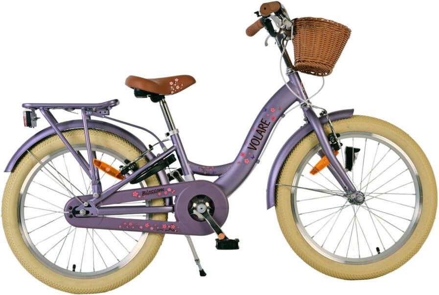 Volare Blossom Kinderfiets Meisjes 20 inch Paars Twee handremmen
