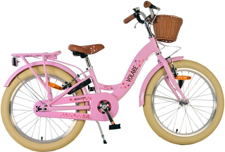 Volare Blossom Kinderfiets Meisjes 20 inch Roze Twee handremmen