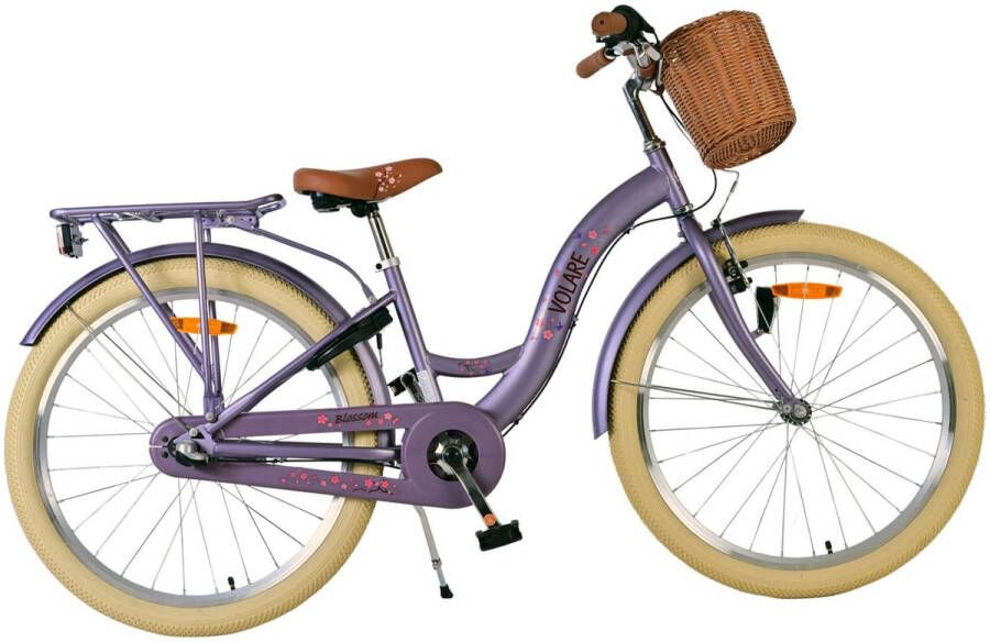 Volare Blossom Kinderfiets Meisjes 24 inch Paars 3 Versnellingen