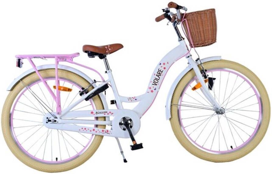 Volare Blossom Kinderfiets Meisjes 24 inch Wit Twee handremmen