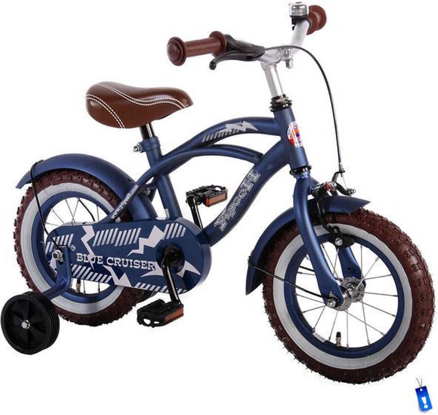 Volare Blue Cruiser Kinderfiets Jongens 12 inch Blauw 95% afgemonteerd - Foto 2