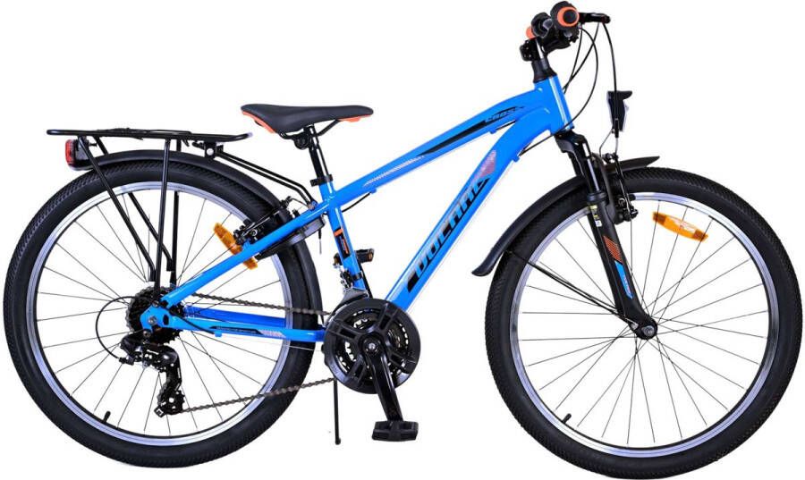 Volare Cross Kinderfiets Jongens 24 inch Blauw 18 versnellingen Twee handremmen