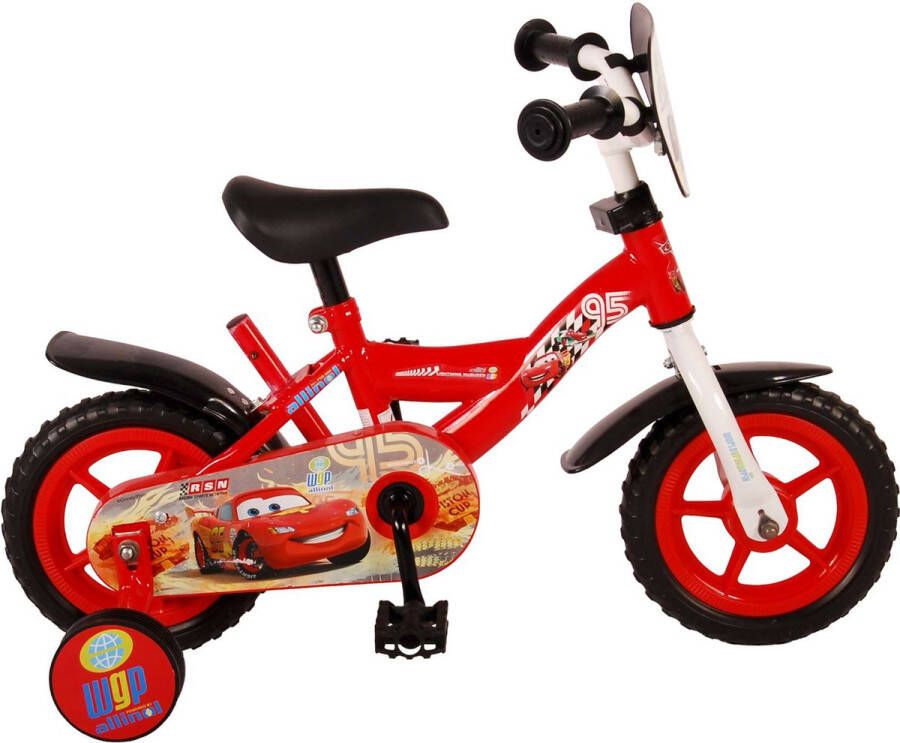 Volare Disney Cars Kinderfiets Jongens 10 inch Rood Doortrapper - Foto 2