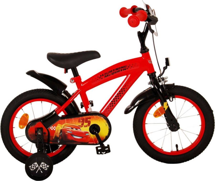 Volare Disney Cars Kinderfiets Jongens 14 inch Rood