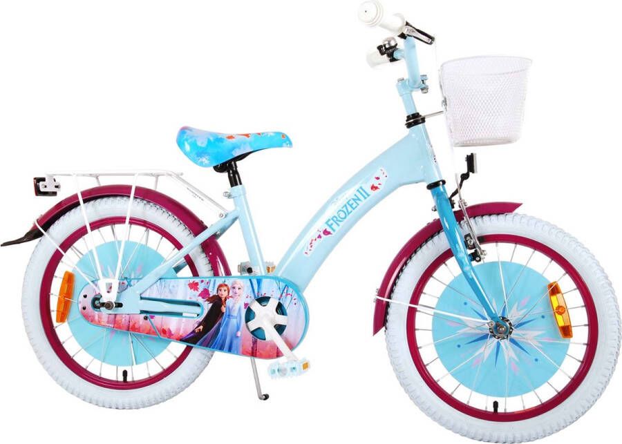 Volare Disney Frozen 2 Kinderfiets Meisjes 18 inch Blauw Paars 95% afgemonteerd