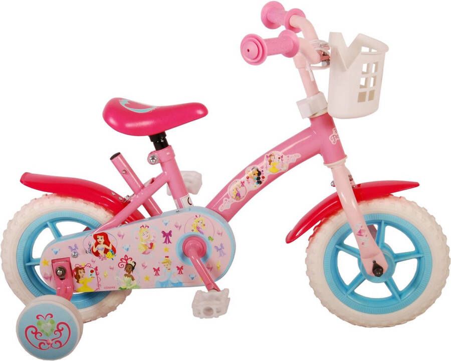 Volare Disney Princess Kinderfiets Meisjes 10 inch Roze Doortrapper