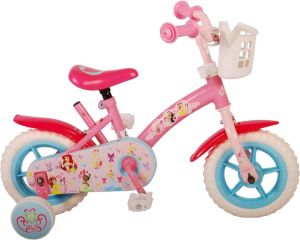 Volare Disney Princess Kinderfiets 10 inch Roze Doortrapper