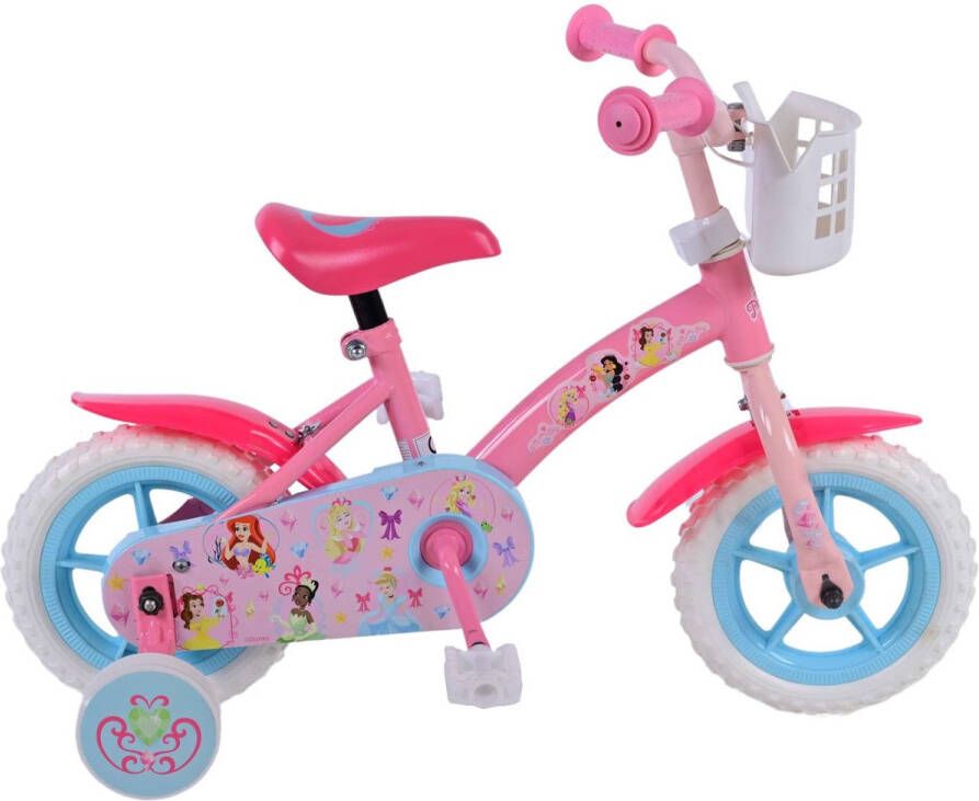 Volare Disney Princess Kinderfiets Meisjes 10 inch Roze Doortrapper