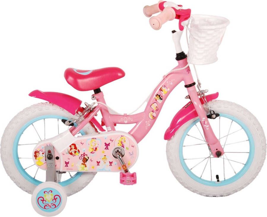 Volare Disney Princess Kinderfiets Meisjes 14 inch Roze Twee handremmen