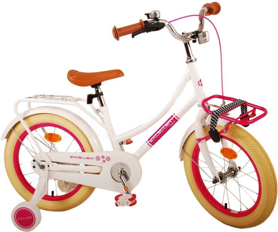 Volare Excellent Kinderfiets Meisjes 16 inch Wit- 95% afgemonteerd