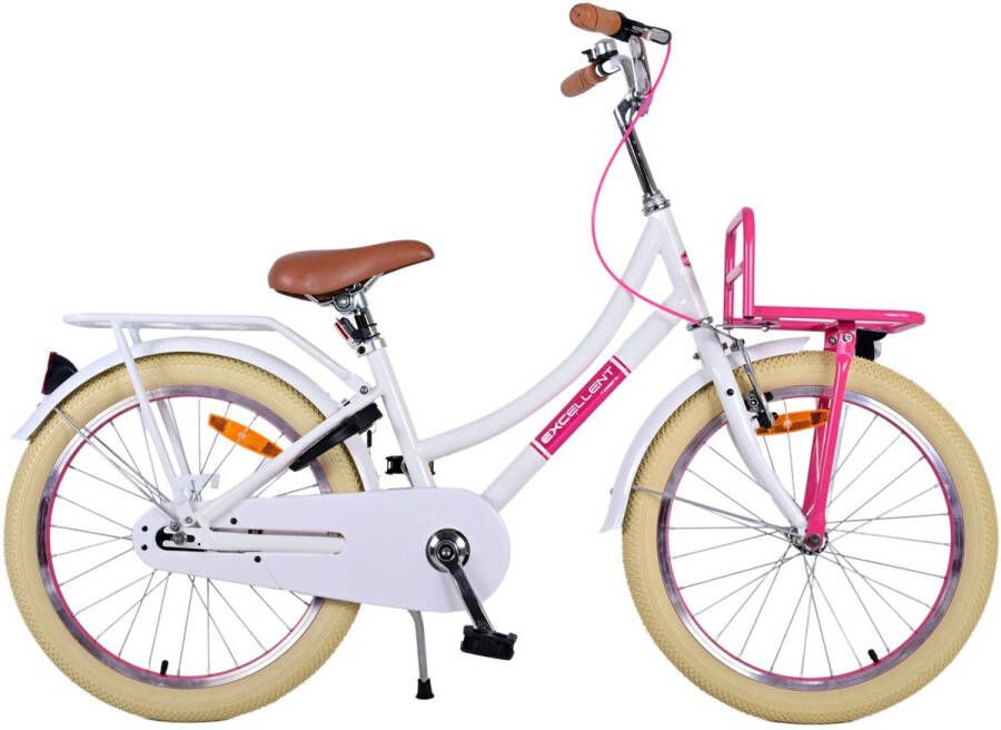 Volare Excellent 20 Inch 31 5 cm Meisjes Terugtraprem Wit