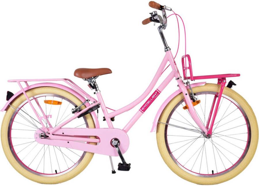 volare Excellent Kinderfiets Meisjes 24 inch Roze- Twee handremmen