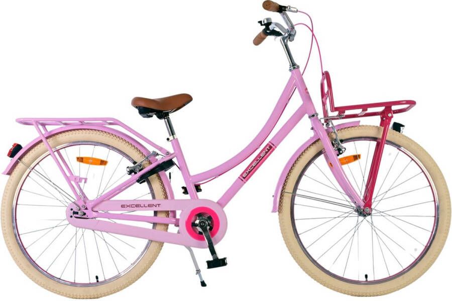 volare Excellent Kinderfiets Meisjes 24 inch Roze- Twee handremmen