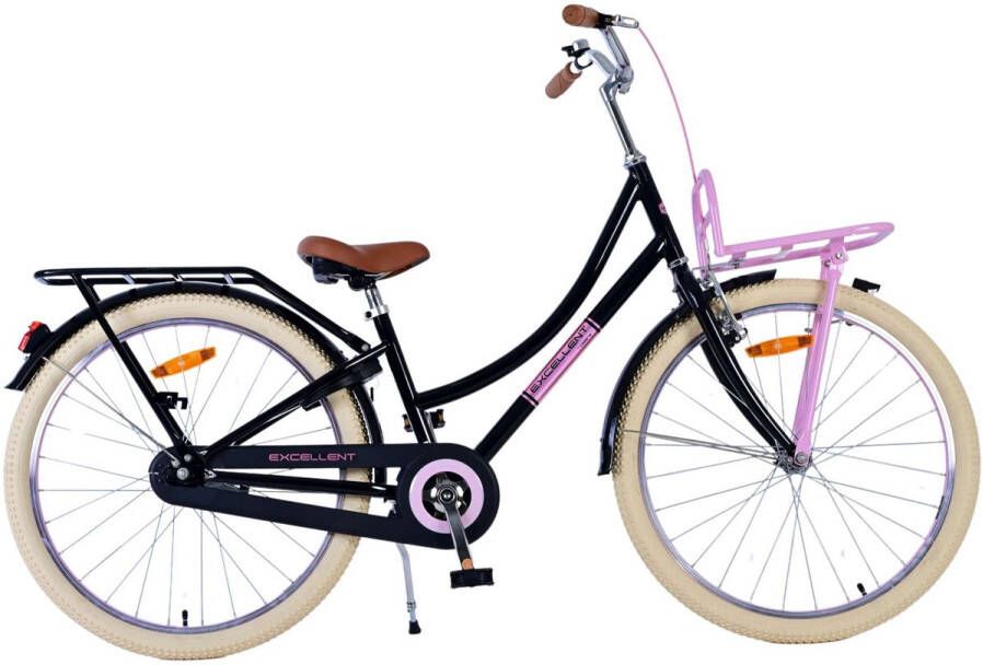 Volare Excellent 24 Inch 34 cm Meisjes Terugtraprem Zwart