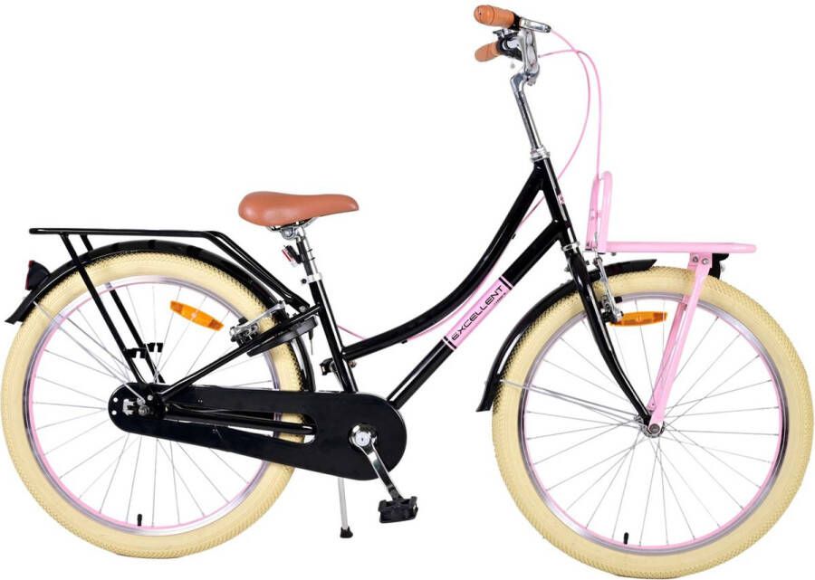 volare Excellent Kinderfiets Meisjes 24 inch Zwart Twee handremmen