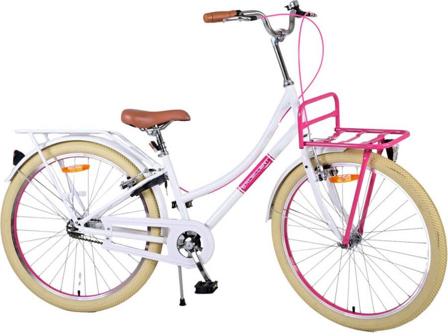 Volare Excellent Kinderfiets Meisjes 26 inch Wit Twee handremmen