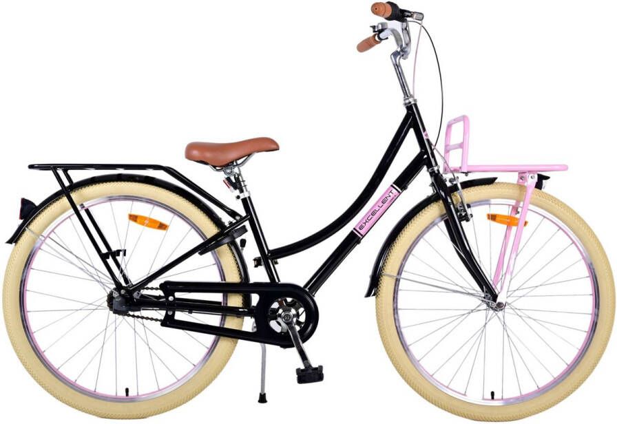 volare Excellent Kinderfiets Meisjes 26 inch Zwart 3 versnellingen