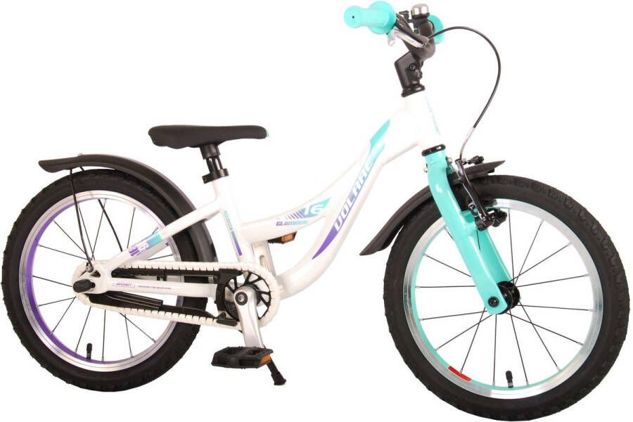Volare Glamour Kinderfiets Meisjes 16 inch Parelmoer Mint Groen Prime Collection