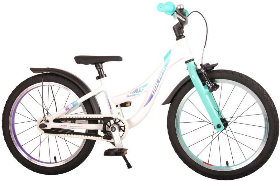Volare Glamour Kinderfiets Meisjes 18 inch Parelmoer Mint Groen Prime Collection