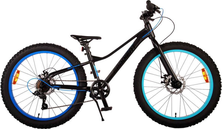 Volare Gradient Kinderfiets – Jongens – 24 inch – Zwart Blauw Aqua – 7 speed – Prime Collection