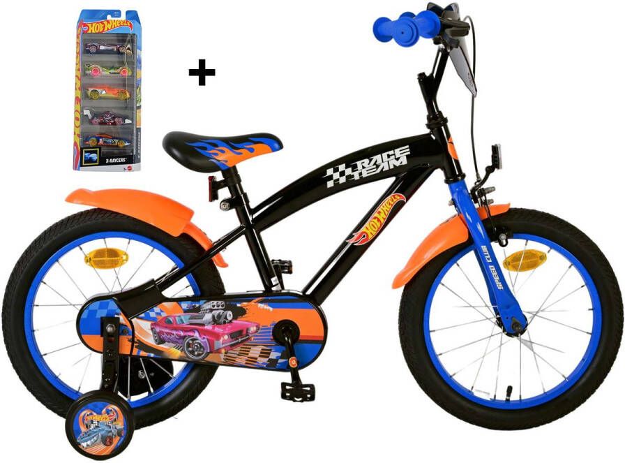 Volare Hot Wheels Kinderfiets Jongens 16 inch + gratis 5 pack auto