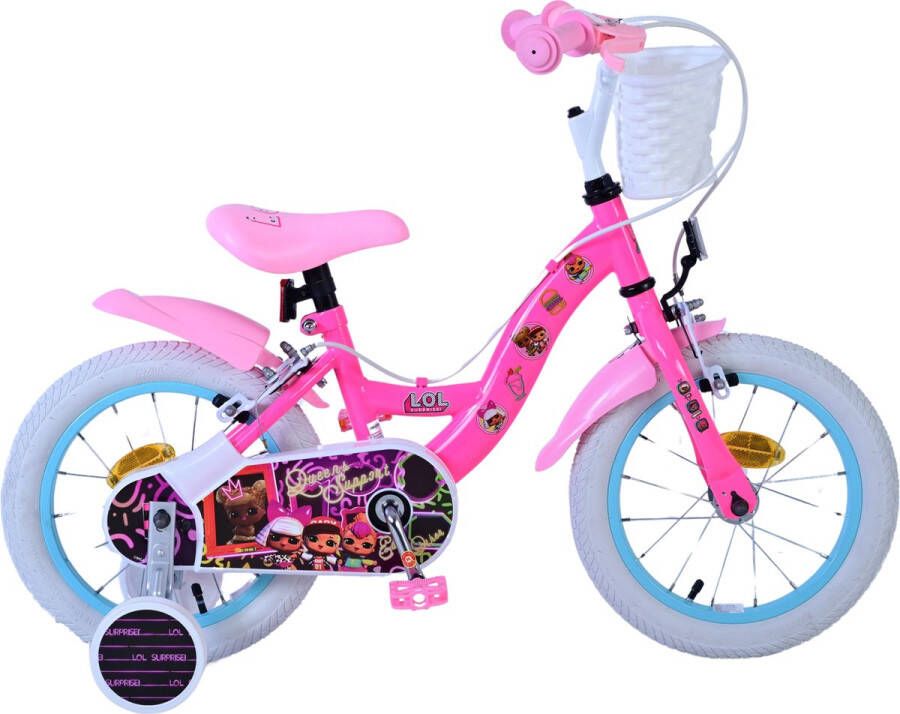 volare LOL Surprise Kinderfiets Meisjes 14 inch Roze Twee handremmen