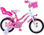 Volare Lovely Kinderfiets Meisjes 14 inch Roze Wit Twee Handremmen - Thumbnail 1