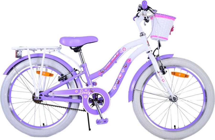 Volare Lovely Kinderfiets Meisjes 20 inch Paars Twee handremmen