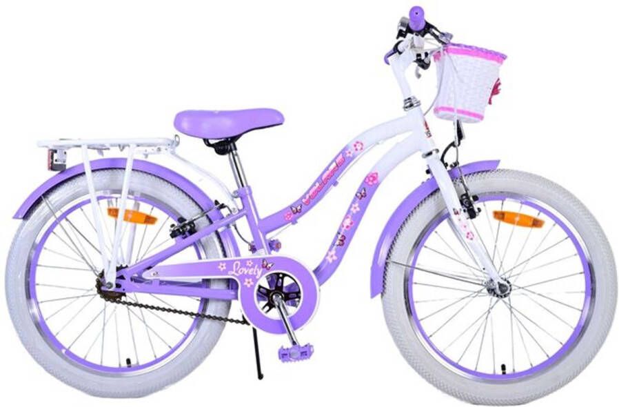 volare Lovely Kinderfiets Meisjes 20 inch Paars Twee handremmen