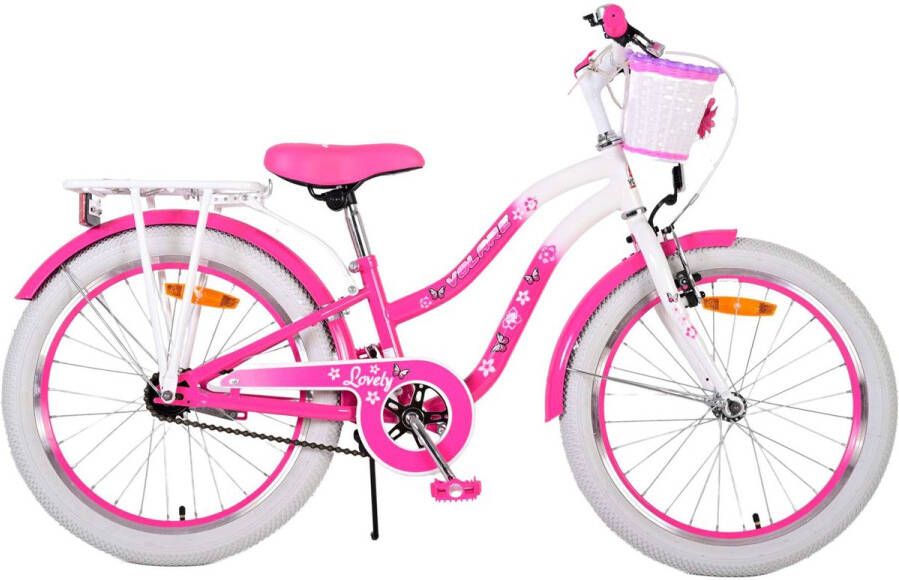 Volare Lovely 20 Inch 27 5 cm Meisjes Terugtraprem Roze Wit