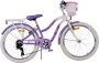 Volare Blossom 24 Inch 33 5 cm Meisjes 7V V Brakes Paars Wit - Thumbnail 1